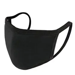 Masque buccal en coton unisexe, 5 pièces, 3 couches, Anti-poussière, noir, lavable, protecteur, réutilisable