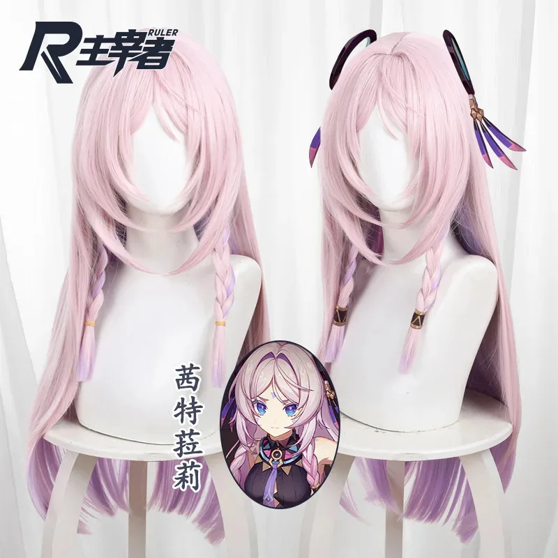

DY20Genshin Impact Citiry Косплей Парик Розовый Фиолетовый Длинные Волосы Термостойкие Синтетические Волосы Для Женщин Девочек Хэллоуин25