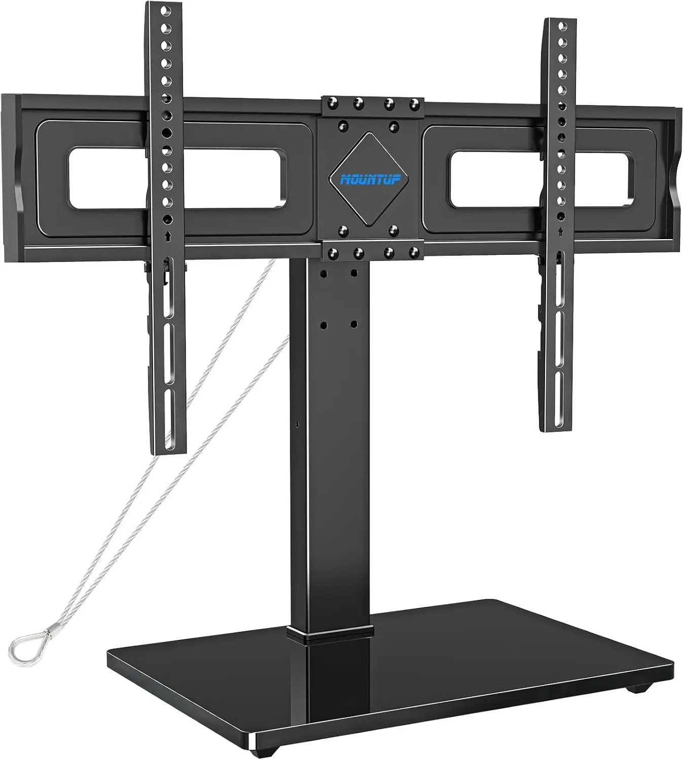 

Universal TV Stand, Table Top TV Stands for 37 to 65, 70, 75 Inch Flat Screen TVs, Height Adjustable, Tilt, Swivel TV Mount