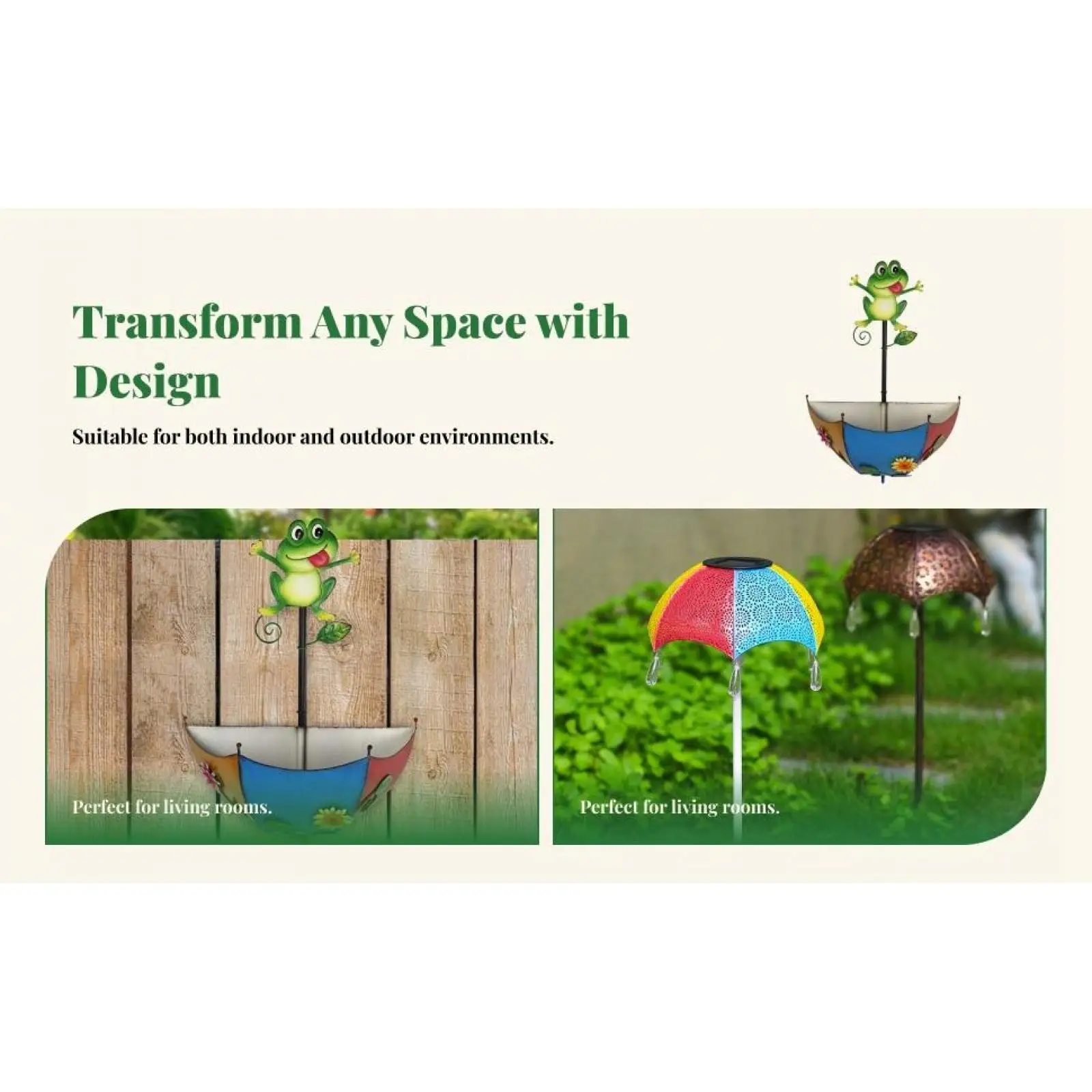 Railing Flower Pot Wall Mounted Planter Decorative Hanging Wall Planter Umbrella Flowerpot for Home Outdoor,Porch,Outside