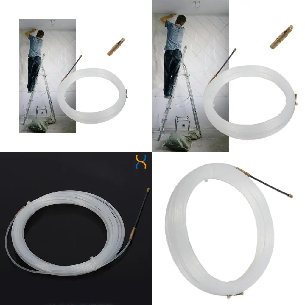 

Усовершенствованное приспособление для прокладки кабеля, 10-метровый нейлоновый тянущий провод толщиной 3 мм, прецизионный для