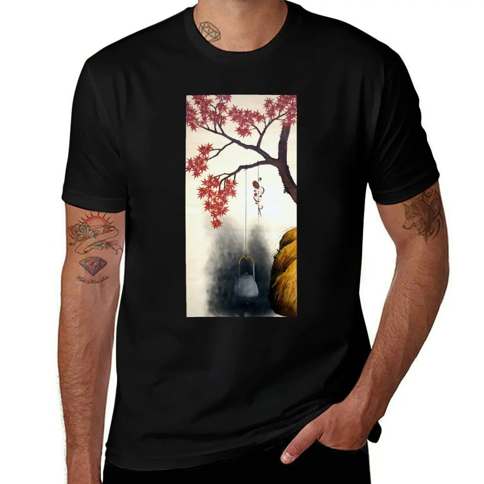 

Autumn Maple - Shibata Zeshin - T-Shirt vintage clothes anime affliction shirts quick-drying mens t shirt graphic