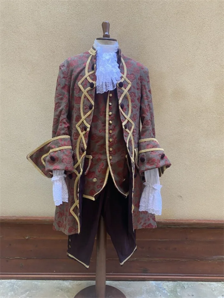 

17th Century Men's Victorian Baroque Rococo Ball Costume Hisitorcal Deluxe Historical Royal Court Outfit