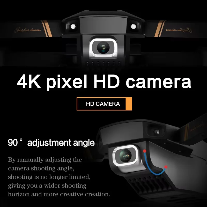 New Rc Drone 4k HD Wide Angle Camera 1080P WiFi fpv Drone Dual Camera Quadcopter Real-time transmission Helicopter Dron Gift Toy