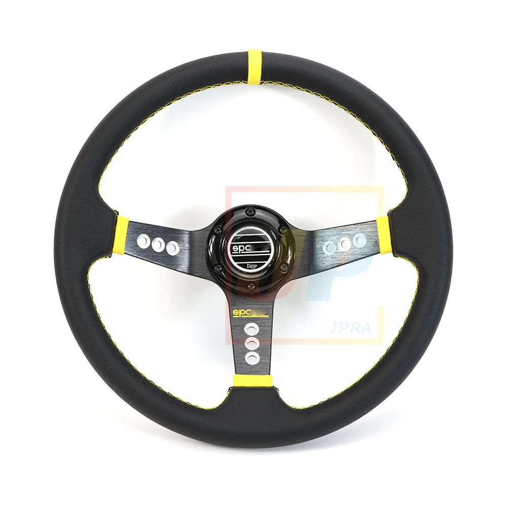 

JDM Racing Steering Wheel 13.5-inch Leather Universal Deep Concave Drift Sport Steering Wheel