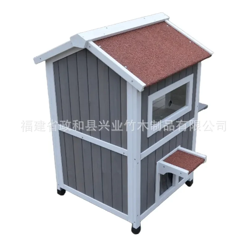 Solid Wood Cat Climbing Frame Multi Level Pet House Outdoor Cage Nest for Cats Durable Furniture