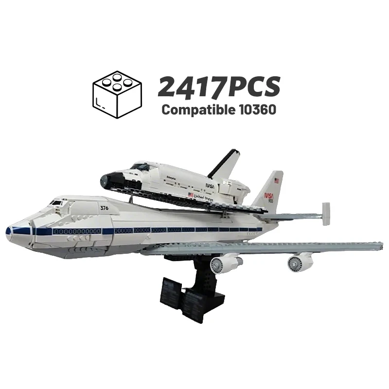 2147pcs Space Shuttle Carrier Model Bricks Speelgoed Vliegtuig Vliegtuig Set Kid Bouwsteen Speelgoed voor Kinderen Geschenken Compatibel 10360