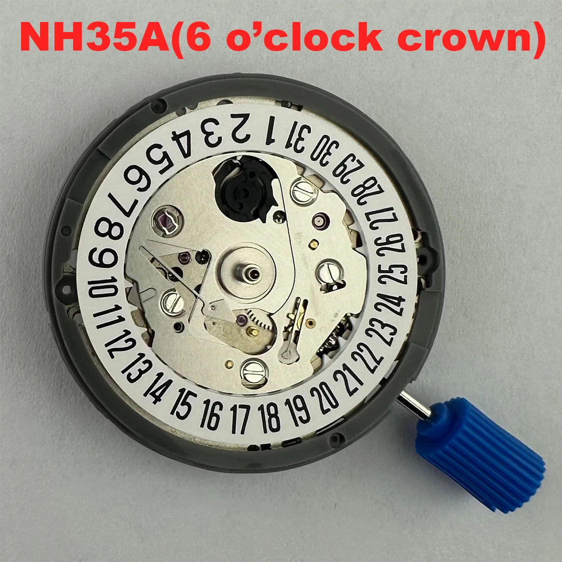 Nh35a Mechanische Beweging Om 6 Uur Nh35 Zwart Kalenderwiel Zelfopwindend Hoge Precisie Beweging Aangepast Tourbillon Logo