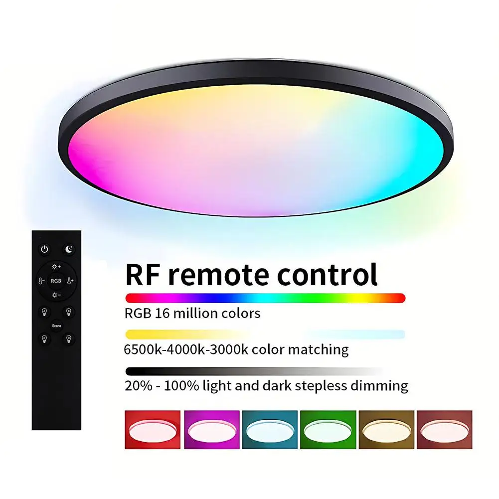 Smart Ceiling Light 0-100%stepless Dimming APP Control Mode Light Group Home Control Decoration Scene Modern Light Circular I3M9