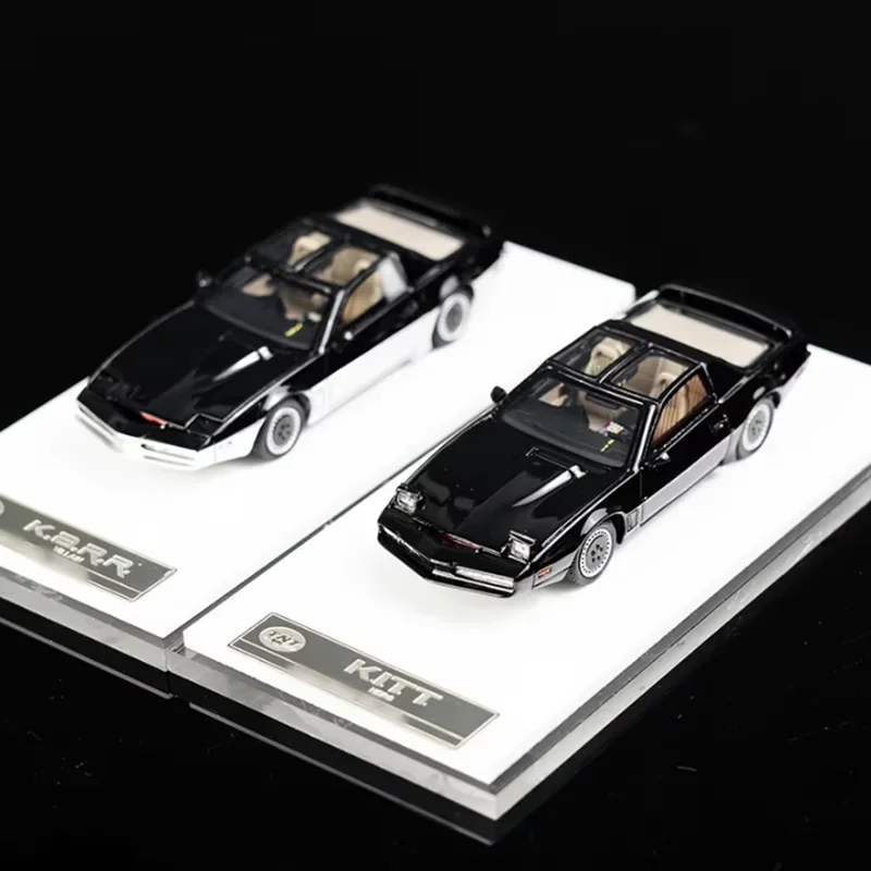 TNT Model Alloy 1/64 Knight Rider KITT/KARR Pontiac Firebird Sports Car Model Static Collection Decorated Holiday Gifts Toys