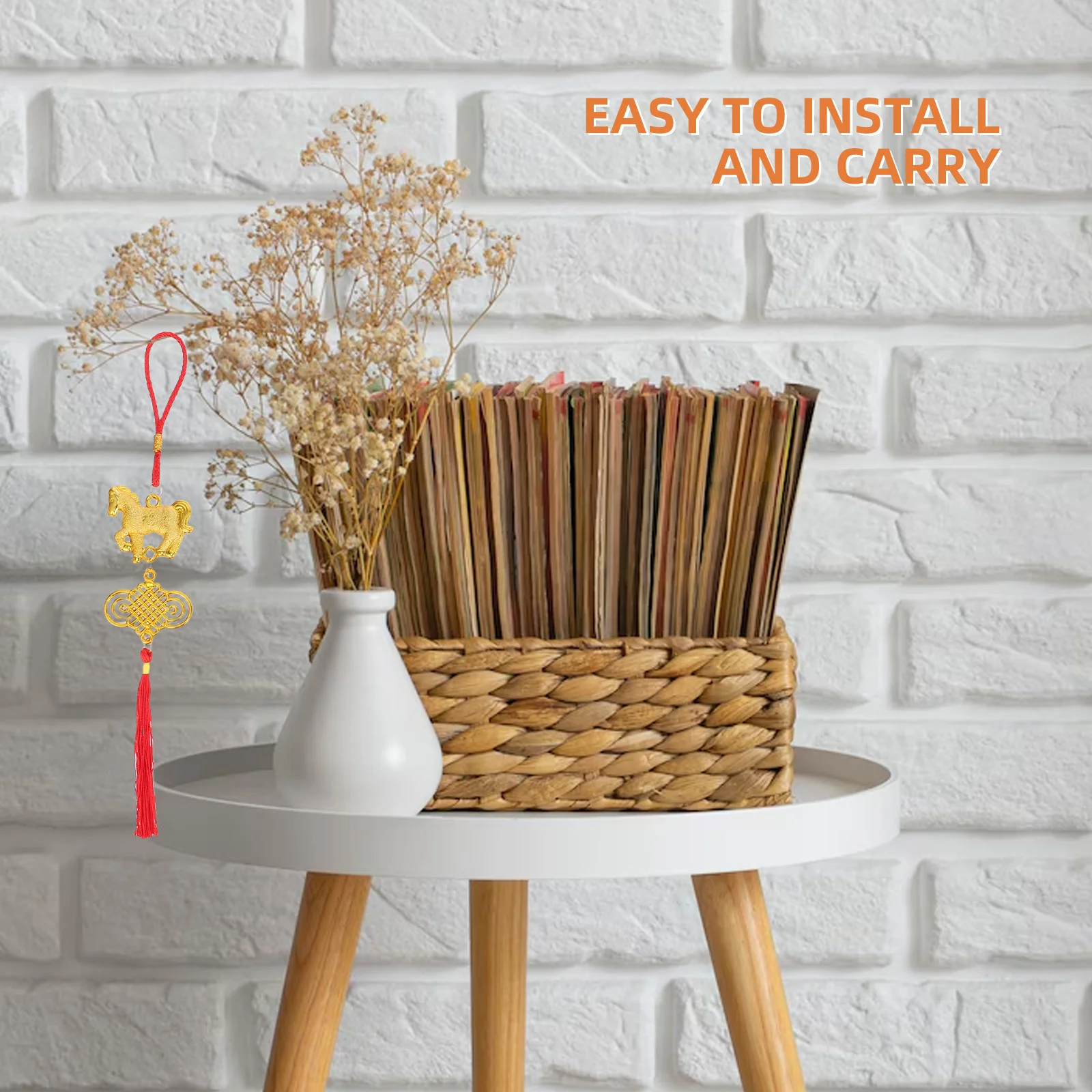 8 قطع من زينة البونساي المعلقة للسنة الصينية الجديدة، ديكورات مهرجان الربيع للاستخدام الداخلي والخارجي، زخارف السنة القمرية الجديدة