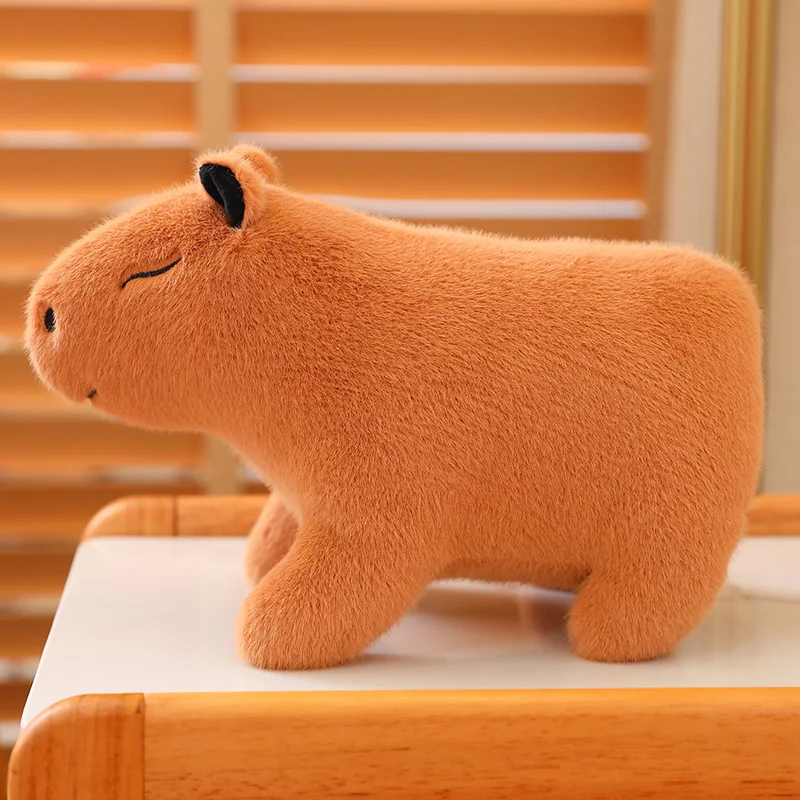 Cute Fluffy Capybara Plush Toy Lifelike Capybara Plush Dolls Stuffed Animals Kid Toy Home Decor Birthday Xmas Halloween Gift