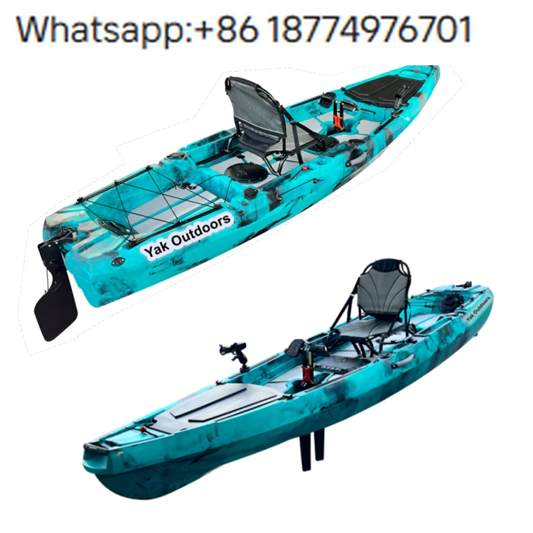 

Outdoors Impulse 120 Single Pedal Ka Hot Selling HDPE Plastic Fin Drive Kajak Rowing Boats for Surfing Ka Fishing