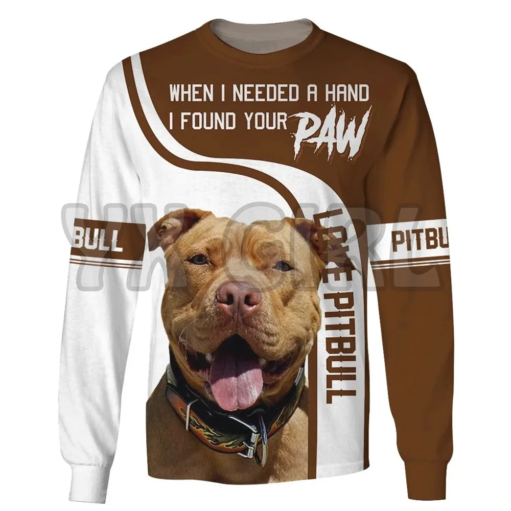 Never Underestimate An Old Man With A Pit Bull 3d All Over Printed Sweatshirts Men For Women Pullovers Unisex Tops 01