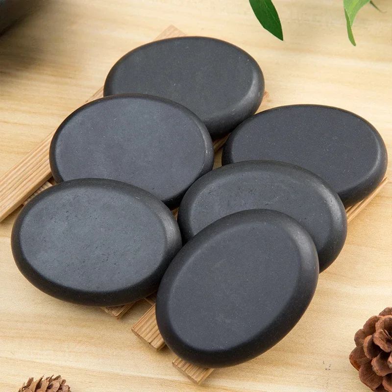 Hot Stone Massage Set Heater Box Relieve Stress Back Pain Health Care Lava Basalt Round Massage Tool Stone Health Care