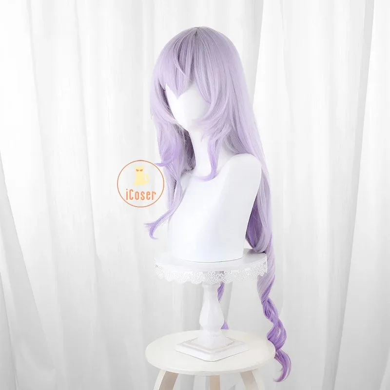 Honkai Star Rail Black Swan Cosplay Wig 100CM Light Purple Long Hair Garden of Recollection Halloween Party Women Props iCoser