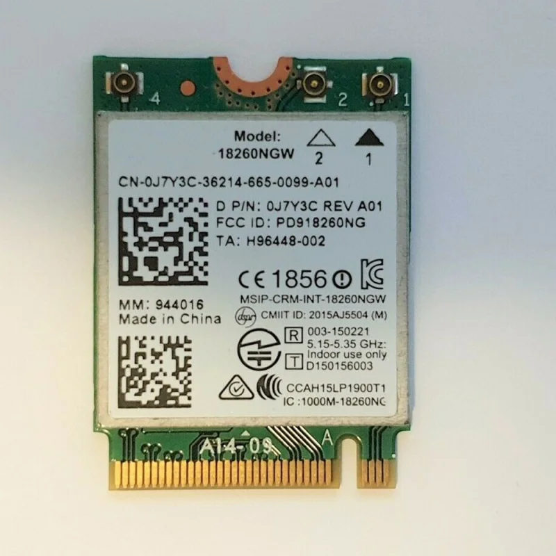 NEW For DELL Intel 18260NGW WiGig 802. 11ac 802. 11ad Wireless WiFi Card 3 Band 0J7Y3C 18260 5G AC 867M