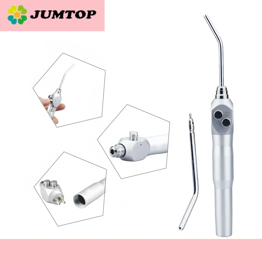 JUMTOP Dental 3-Way Syringe - Air/Water Spray Handpiece with 2 Nozzles & Tubes, Triple Syringe Kit for Dental Unit