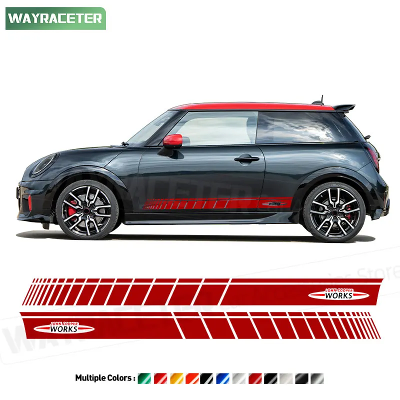 

2 Pcs Edition John Cooper Works Door Side Stripes Sticker Graphics Vinyl Decal For MINI Hatch 2024 2025 J01 F66 F65 F67 JCW