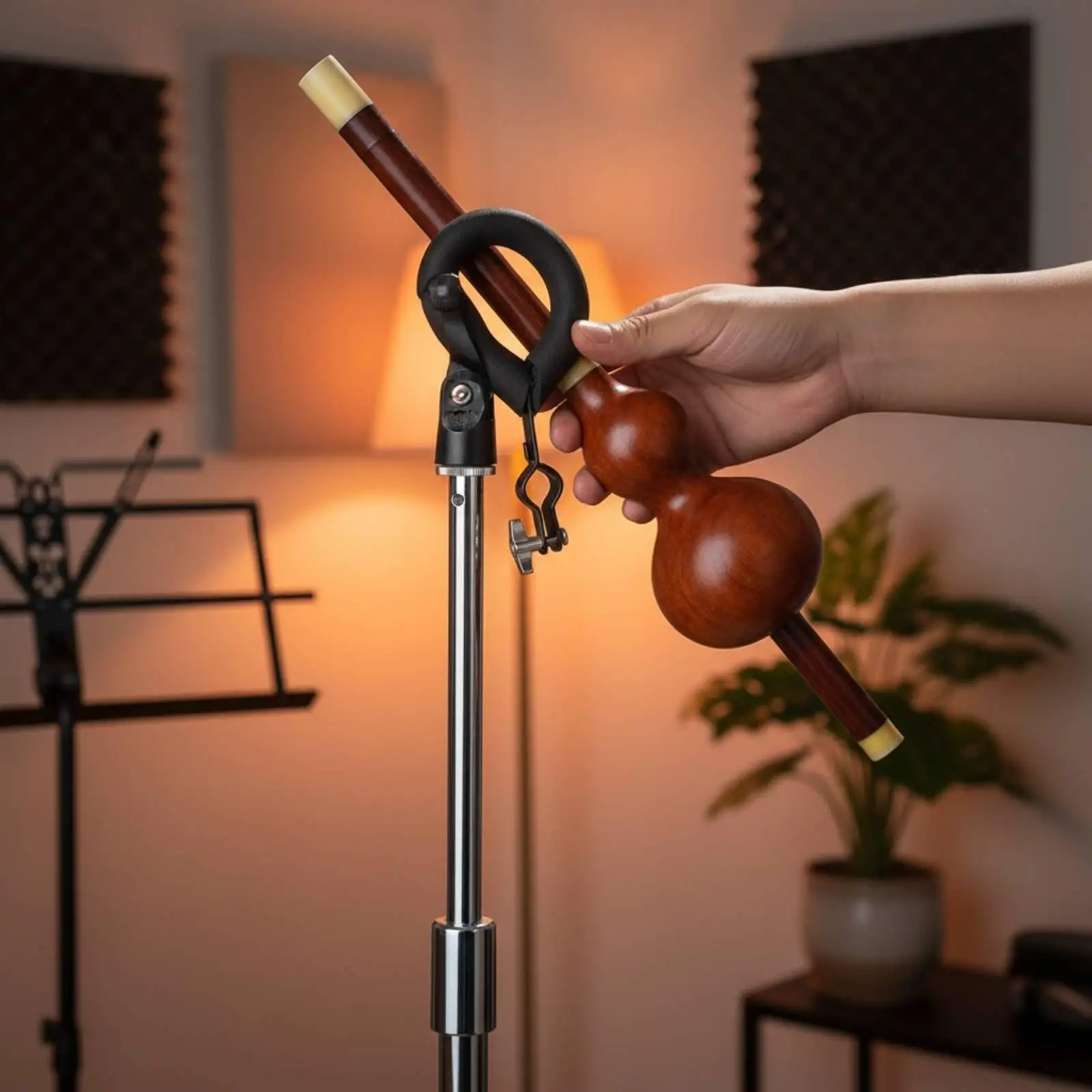 Music Stand Accessory Extension with Universal Clamp for Guitar Violin Ukulele and Erhu Quick Switch Artist Tool