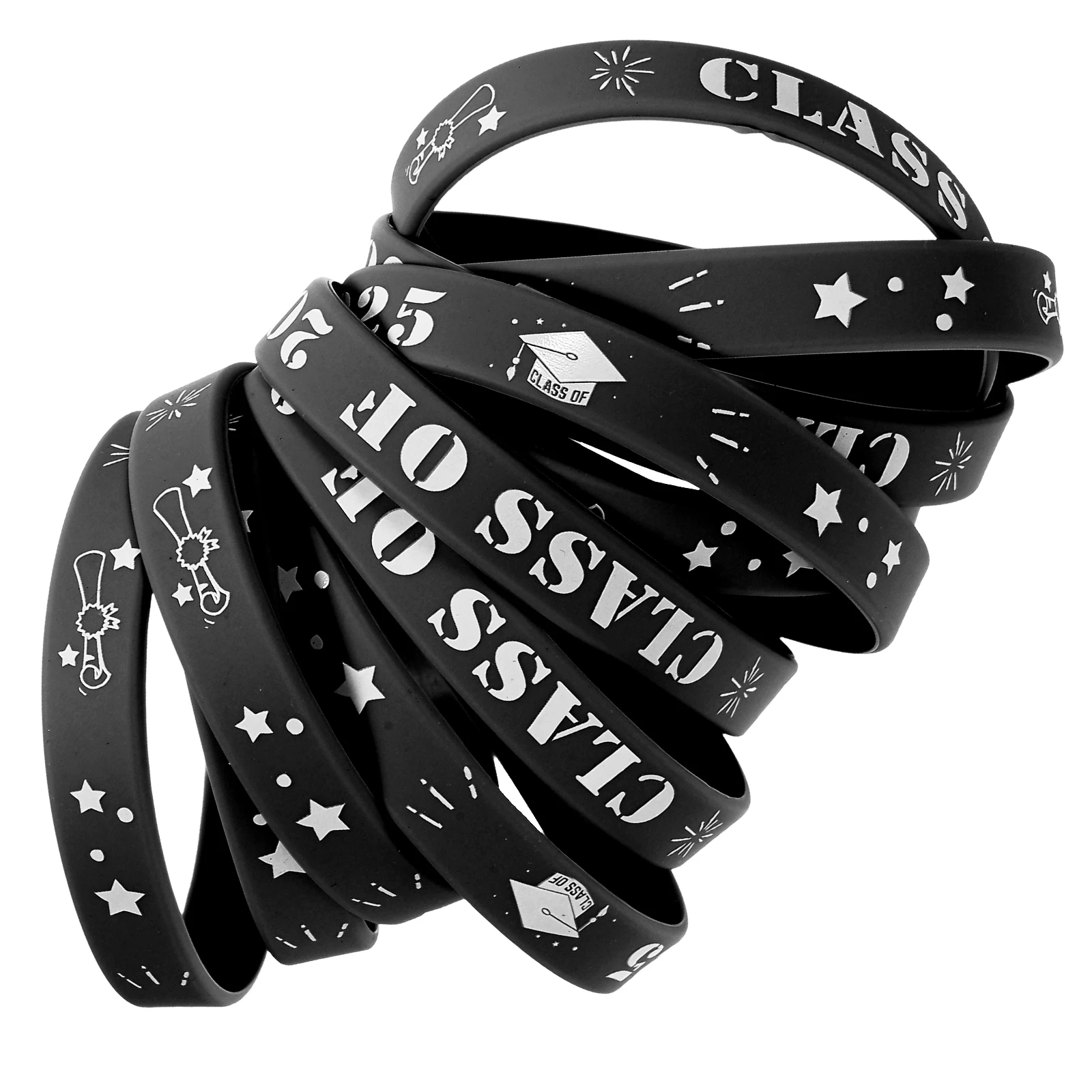 

25pcs Bracelets Portable Wristbands Durable School Supplies Stretchy School Supplies Event Jewelry Keepsake Gifts