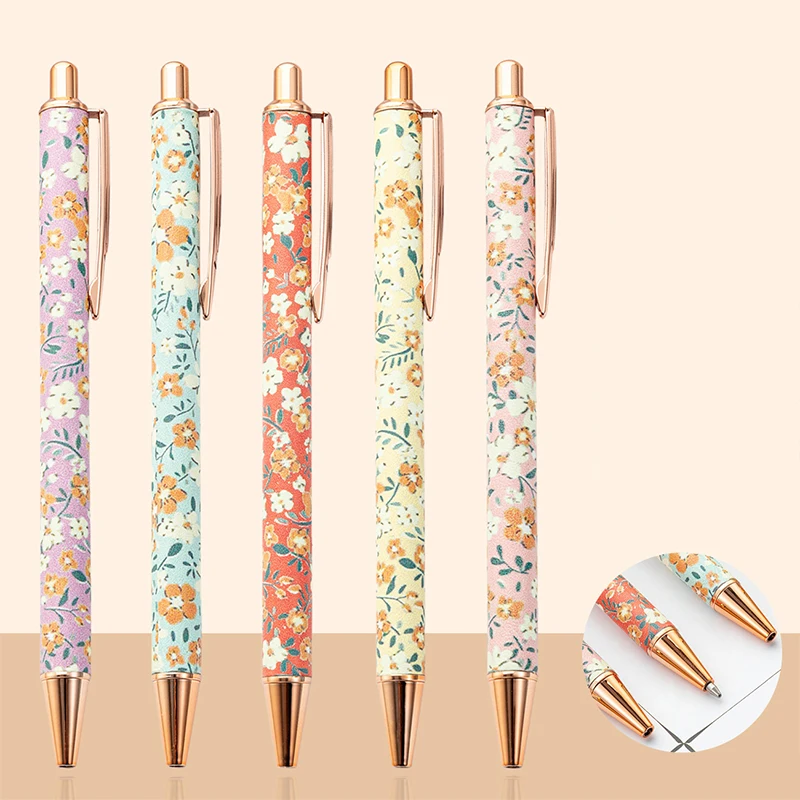 

New Gold Powder Press Ballpoint Pen Creative Cute Cartoon Student Girl Heart Flower Pens School Supplies Teacher Gifts Wholesale