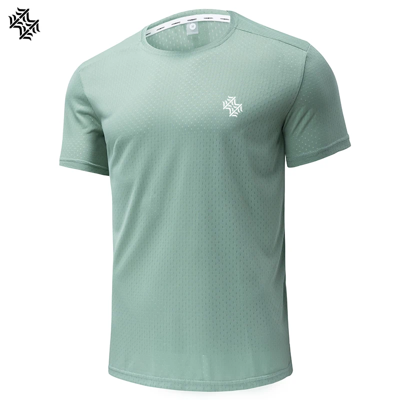 SBWL-T-shirt de fitness respirant pour homme, manches courtes, séchage rapide, haute qualité, loisirs, course en plein air, salle de sport, mode, été