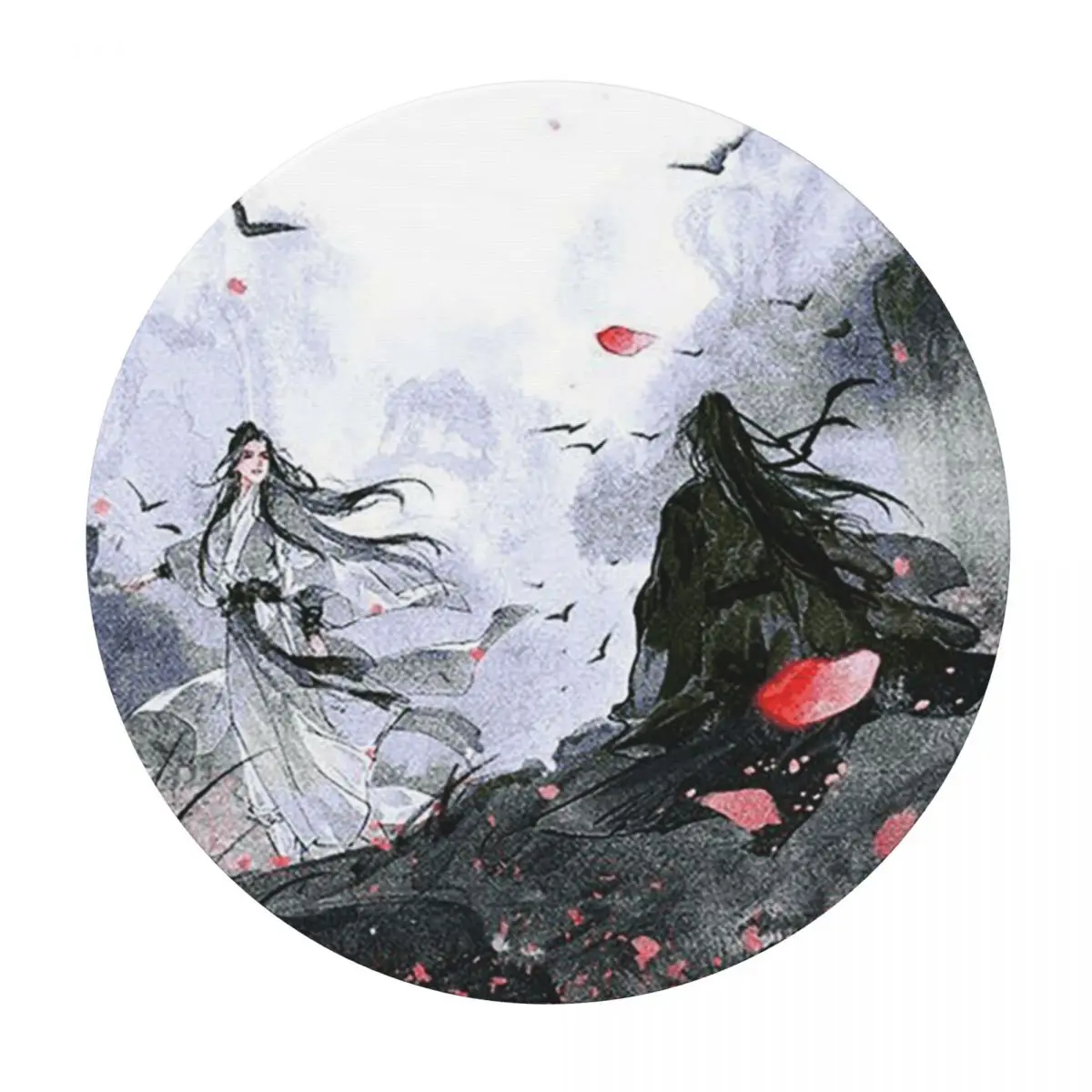 The Untamed WangXian Bunny Mo Dao Zu Shi Waterproof Round Tablecloth Oilproof Table Cloth for Kitchen Events Dining Table Cover