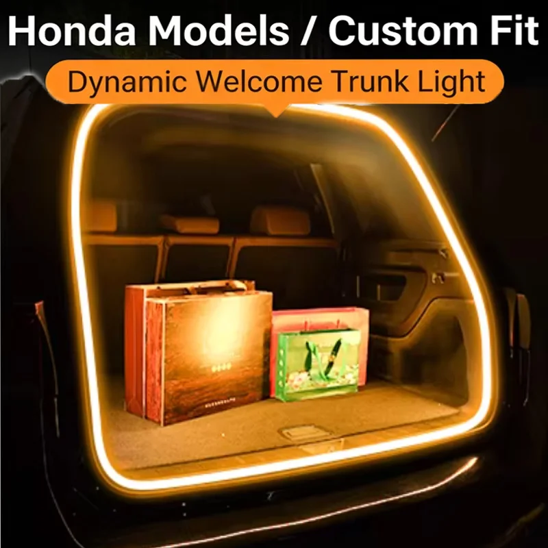 

For Honda Odyssey etc. Car Rear Trunk LED Light Bar White Warm White Modified Atmosphere Lamp Trunk Lighting Strip