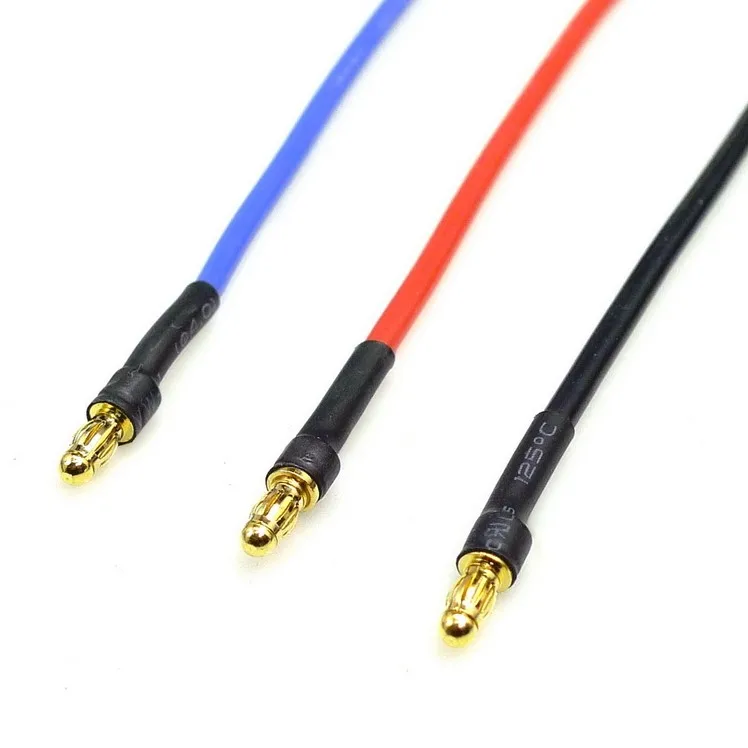 10Pcs 10cm 3.5mm Banana Head Motor Extension Cable 16AWG Soft Silicone Wire for Brushless motor Model Aircraft Accessories