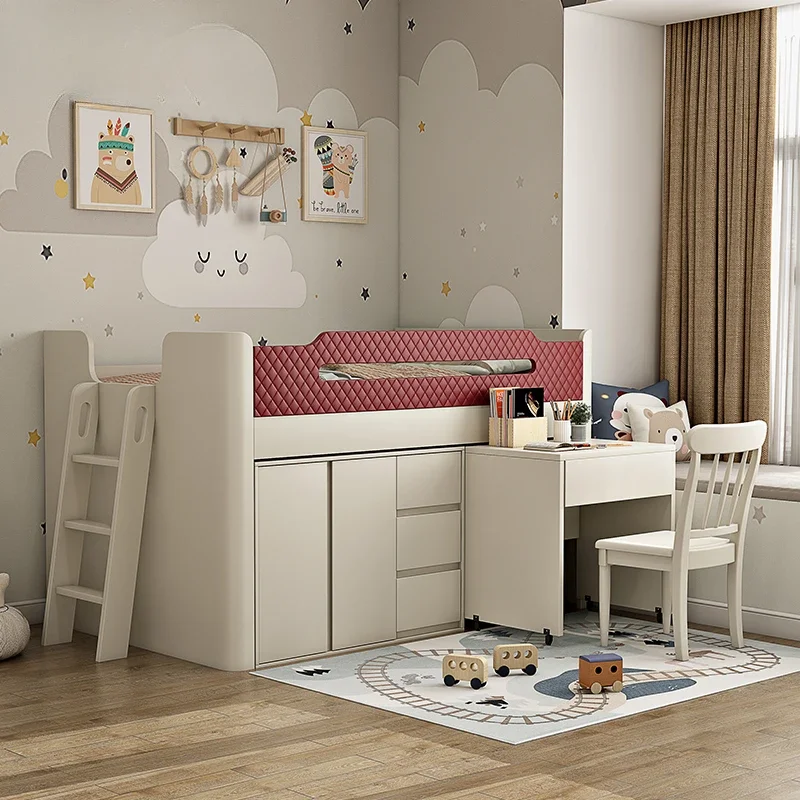

Children bunk up and down beds Adult bunk bed Two-layer small apartment high and low child and mother bed Multifunctional combin