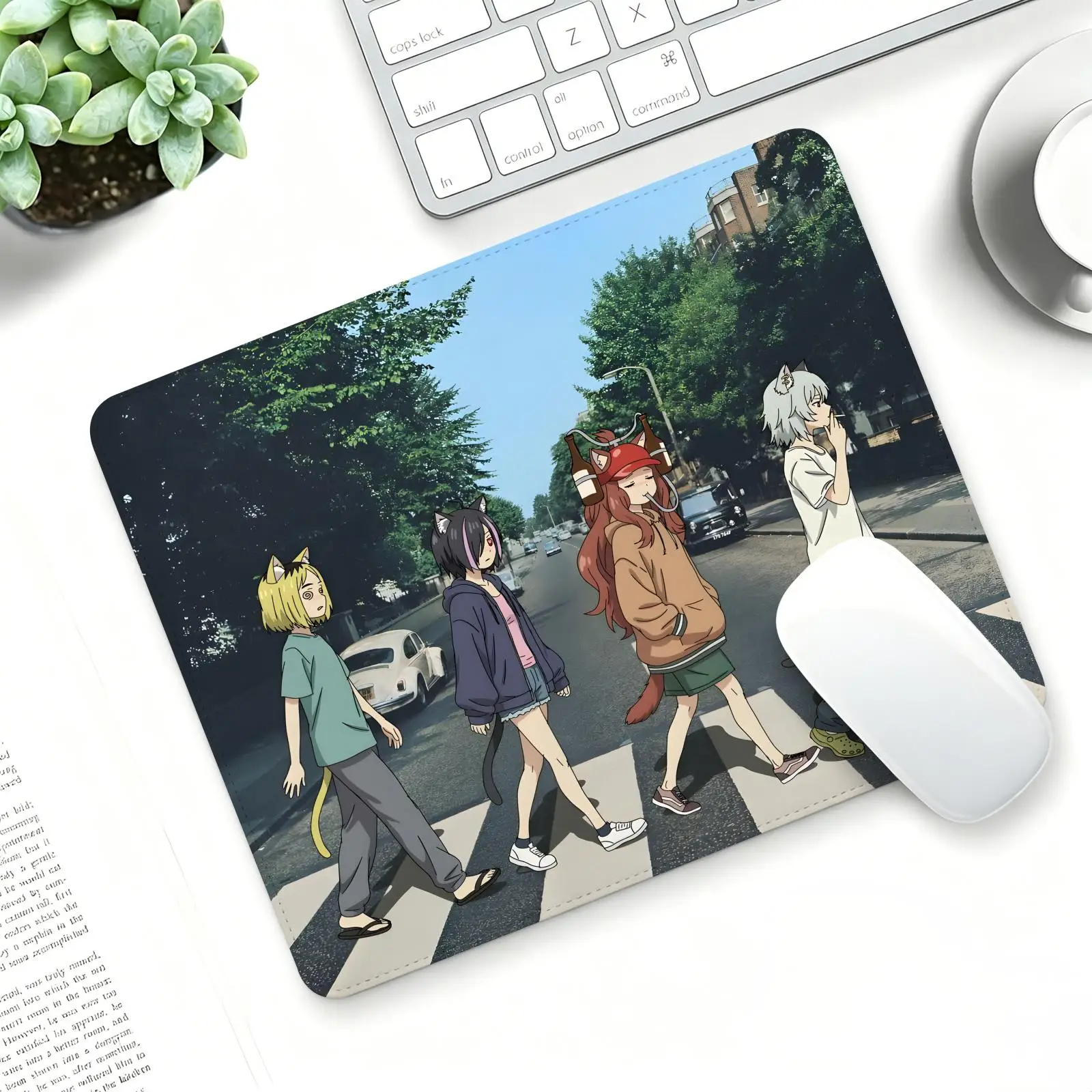 Chainsmoker Cat Mouse Pad Regular gaming mouse pad S/M/L size Office mouse pad Laptop desk mat Stitched edge mouse pad