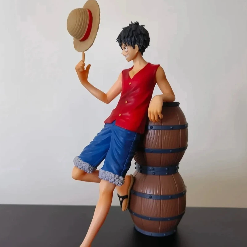 Ichiban Kuji One Piece A Reward Wine Barrel Luffy Decoration Model Bandai Japanese Comics Peripheral Ornaments Action Figures