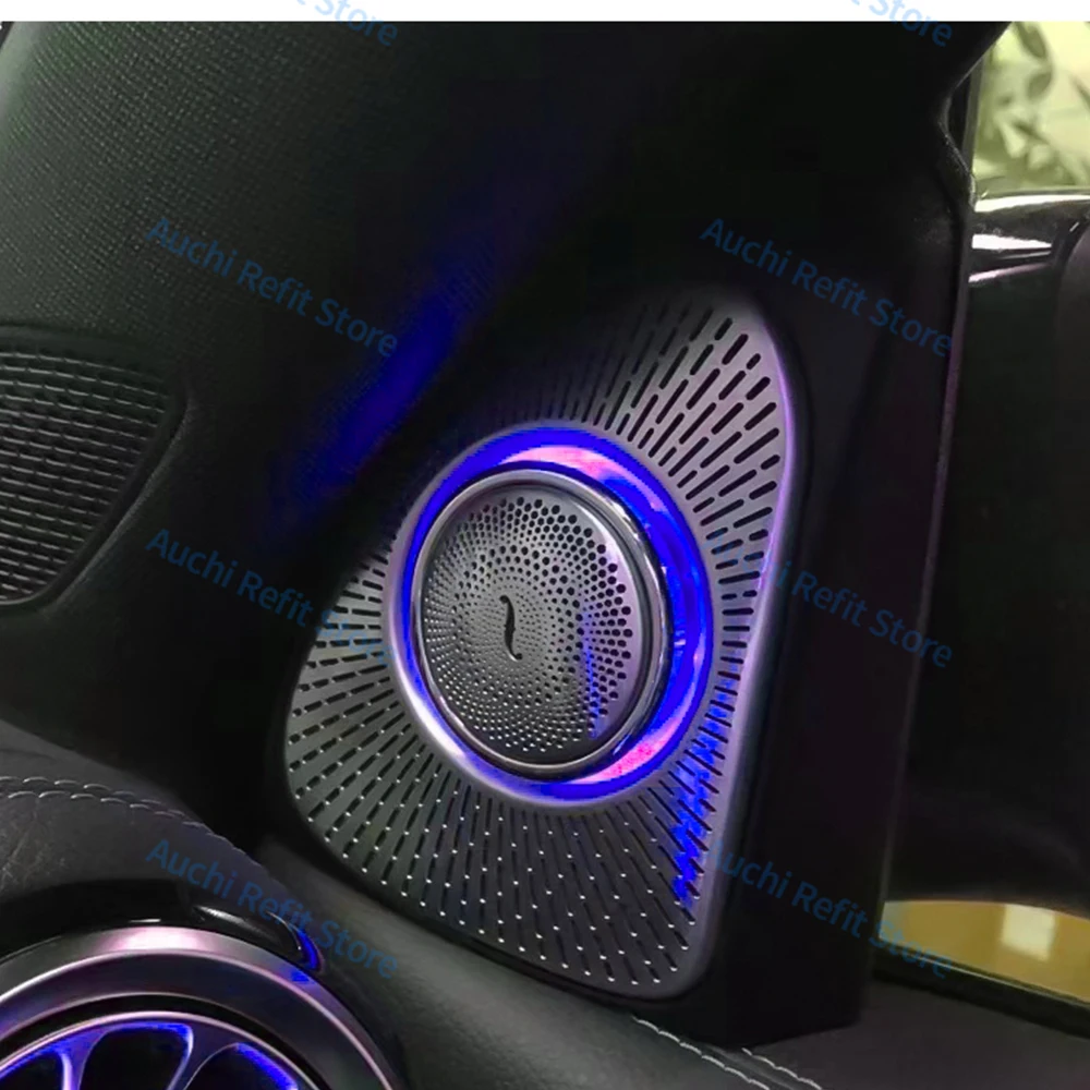 64 Colours 3D Rotating Tweeter Speaker For Mercedes Benz GLB GLA X247 W247 W177 Luminous Sound Horn Trumpet Ambient light Refit