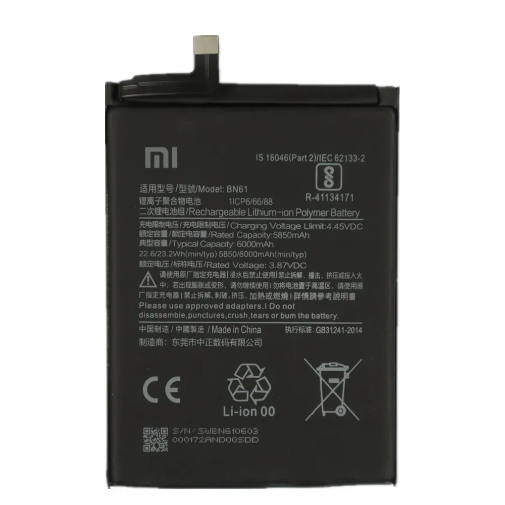 2024 Years High Quality BN57 BN61 Original Battery For Xiaomi Pocophone X3 POCO X3 / X3 Pro NFC Phone Replacement Batteries