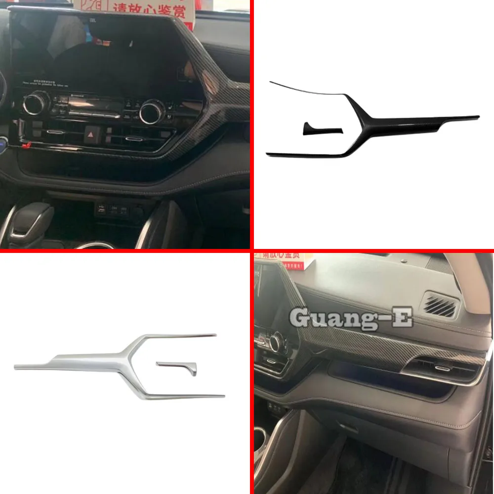 

Car Central Console Navigation Panel Trim Left Right Air Vents Frame Accessories For Toyota Highlander Kluger 2020 2021 2022