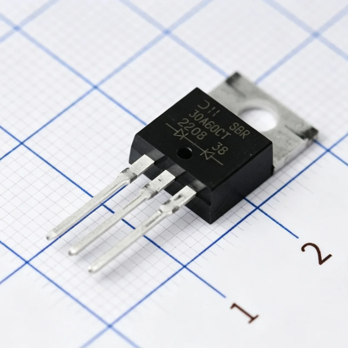 10PCS SBR30A60CT TO-220AB-3 60V 30A 600mV@15A 1 Pair Common Cathode NEW Original Super Barrier Rectifier DIODE ARRAY SBR 30A60CT