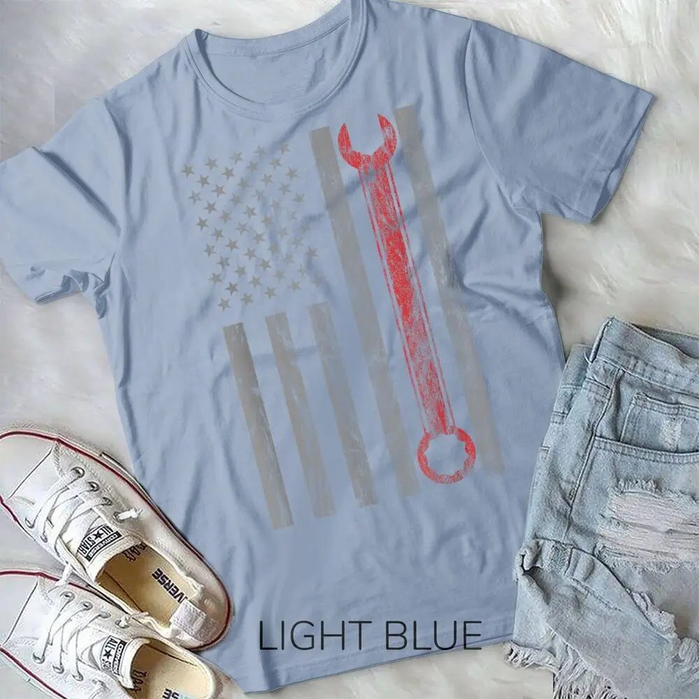 Vintage Distressed Mechanic Shirt Mechanic USA Flag T-shirt Unisex T-shirt
