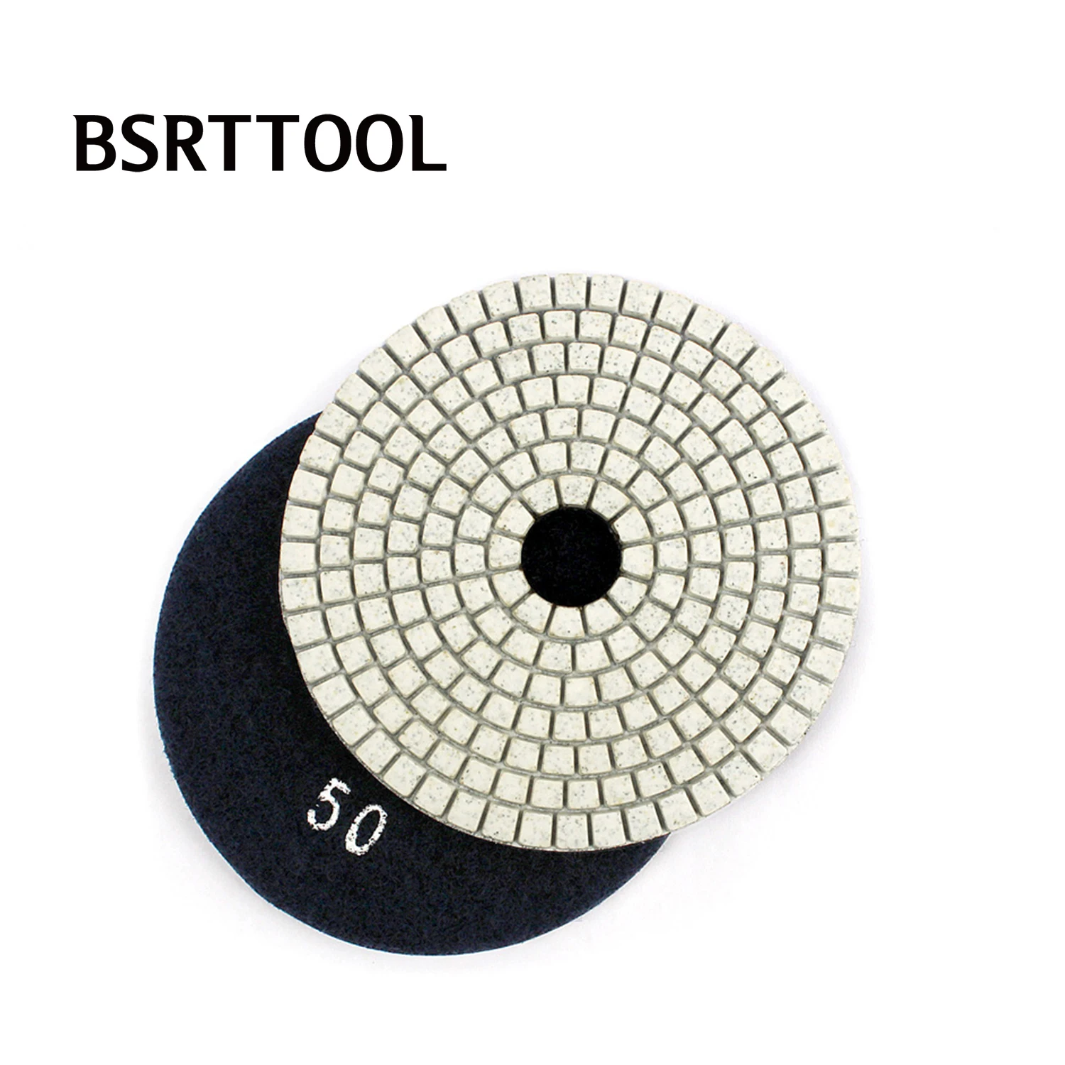 BSRTTOOL 9 개/대 4 인치 다이아몬드 연마 패드 후크 루프 패드 세트 화강암 대리석 콘크리트 스톤 연마 디스크