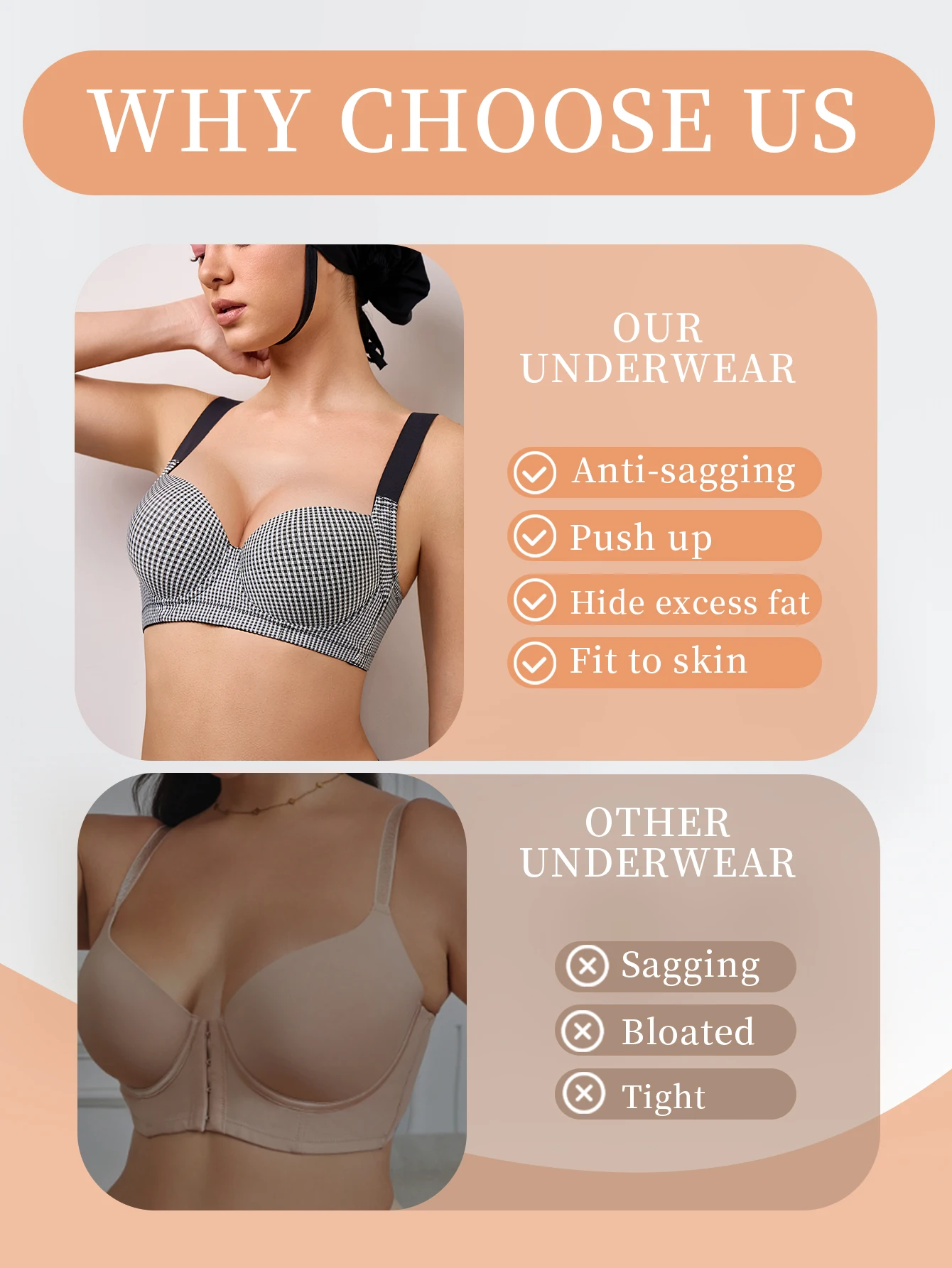 حمالة صدر منقوشة بالشبكة مع دعم رفع لمنع الترهل، قابلة للتعديل لملائمة مخصصة، مريحة ضد الجلد،