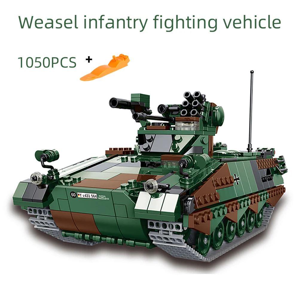 

New Arrival German Military Building Blocks WW2 Weasel Infantry Fighting Vehicle Bricks Blocks Toys for Boys Educational Toys