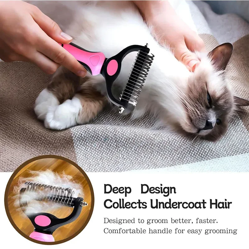 Escova Removedora de Pelos para Pets, Pente Autolimpante para Cães e Gatos, Ferramenta de Tosa e Desembaraçador de Pelos, Suprimentos para Limpeza de Animais de Estimação