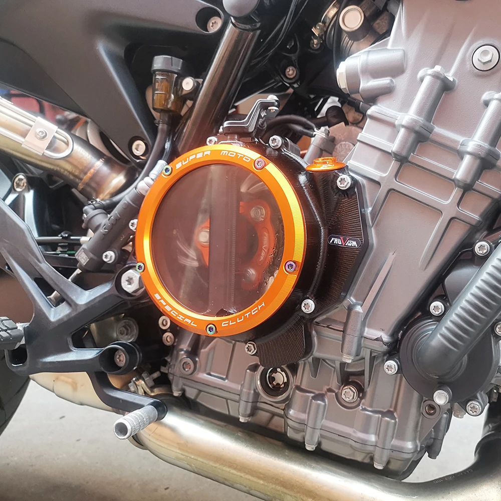 CNC Racing Clear Clutch Cover & Spring Retainer R for K-TM duke790 duke890 DUKE 790 890 ADV R Adventure R
