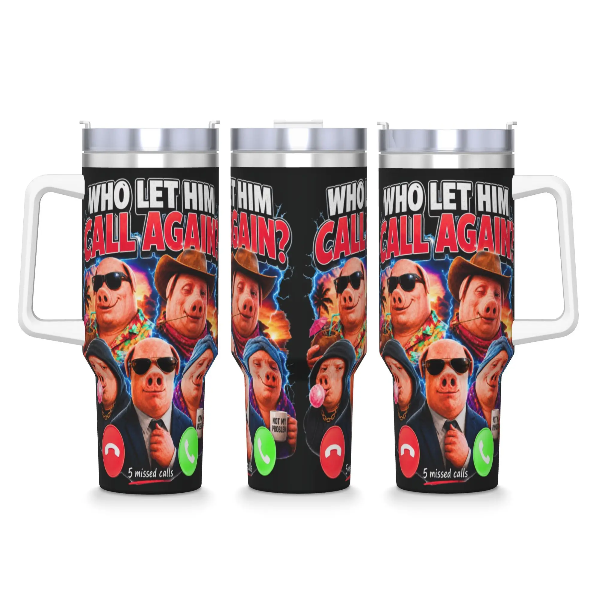 John Pork Who Let Him Call Again Tumbler Cold Drink Water Bottle Heat Preservation Stainless Steel Thermal Mug Travel Car Mugs