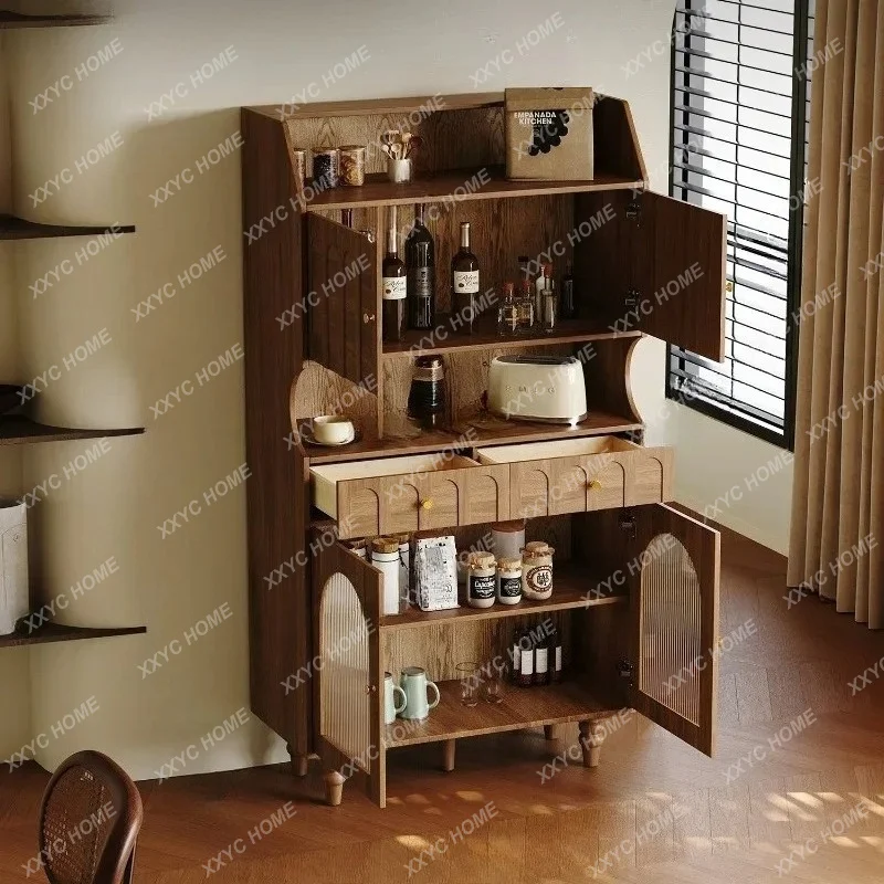 XXVintage small apartment sideboard, kitchen multifunctional tall cabinet, living room tea cabinet