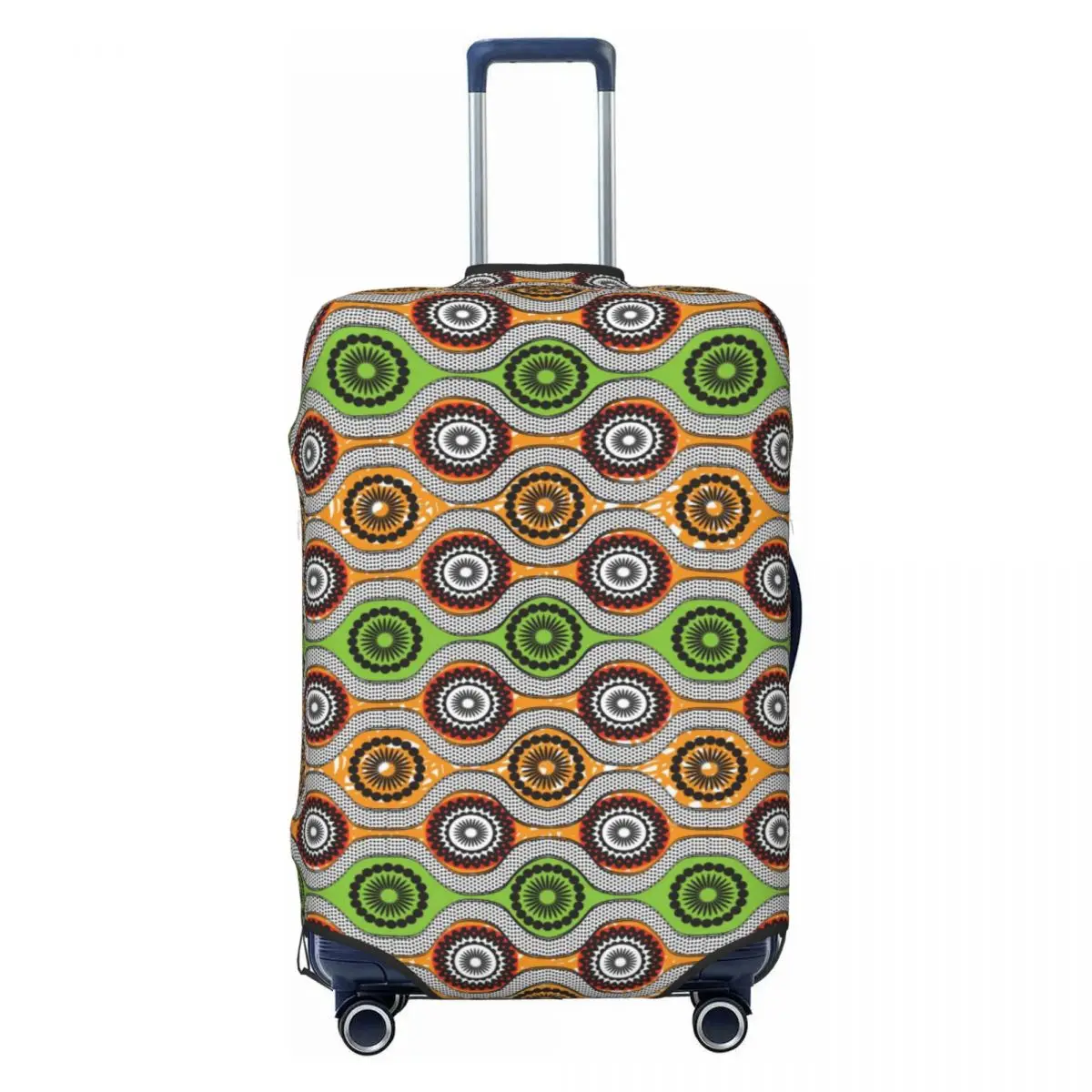 

Custom Abstract Motif Floral Luggage Cover Protector Fashion African Ankara Style Travel Suitcase Covers for 18-32 Inch