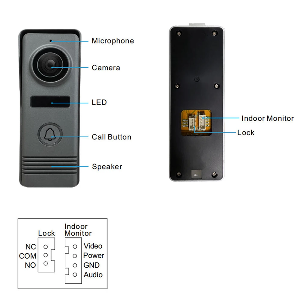 M73T 7inch Monitor Video Intercom System Visual Doorphone Camera Video Doorbell Door Phone Kits for Home IP Villa Apartment