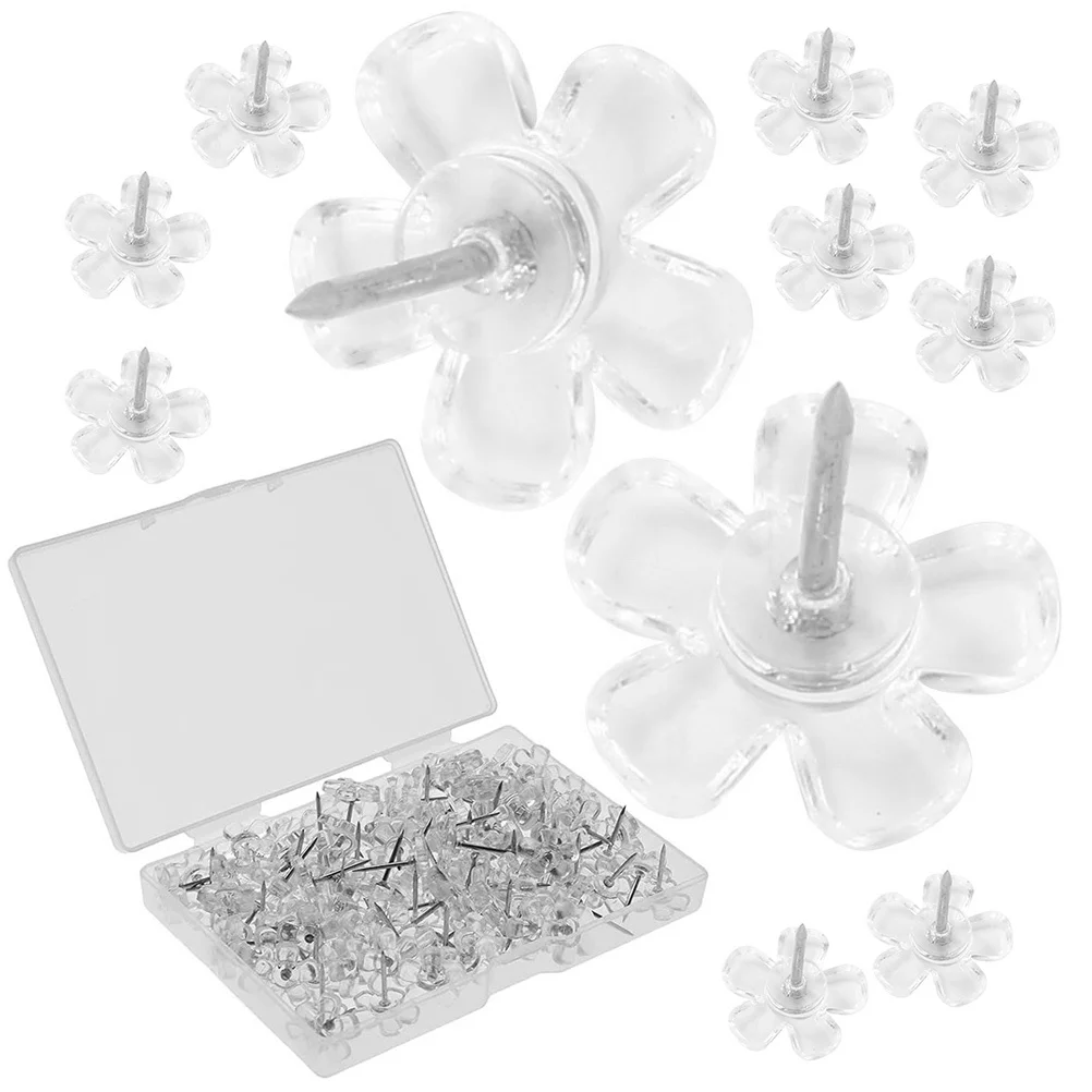 

100Pcs Premium Material Pushpins Compact Design for Cork Boards and Map Marking Office Supplies Push Pins for Wall