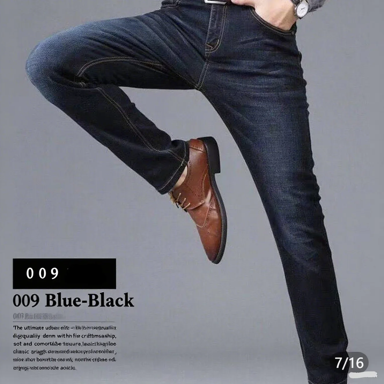 Pantaloni in denim a gamba dritta micro elastici da uomo nuovi autunnali con pantaloni da uomo d'affari adatti alla forma e sulla pelle in diverse taglie