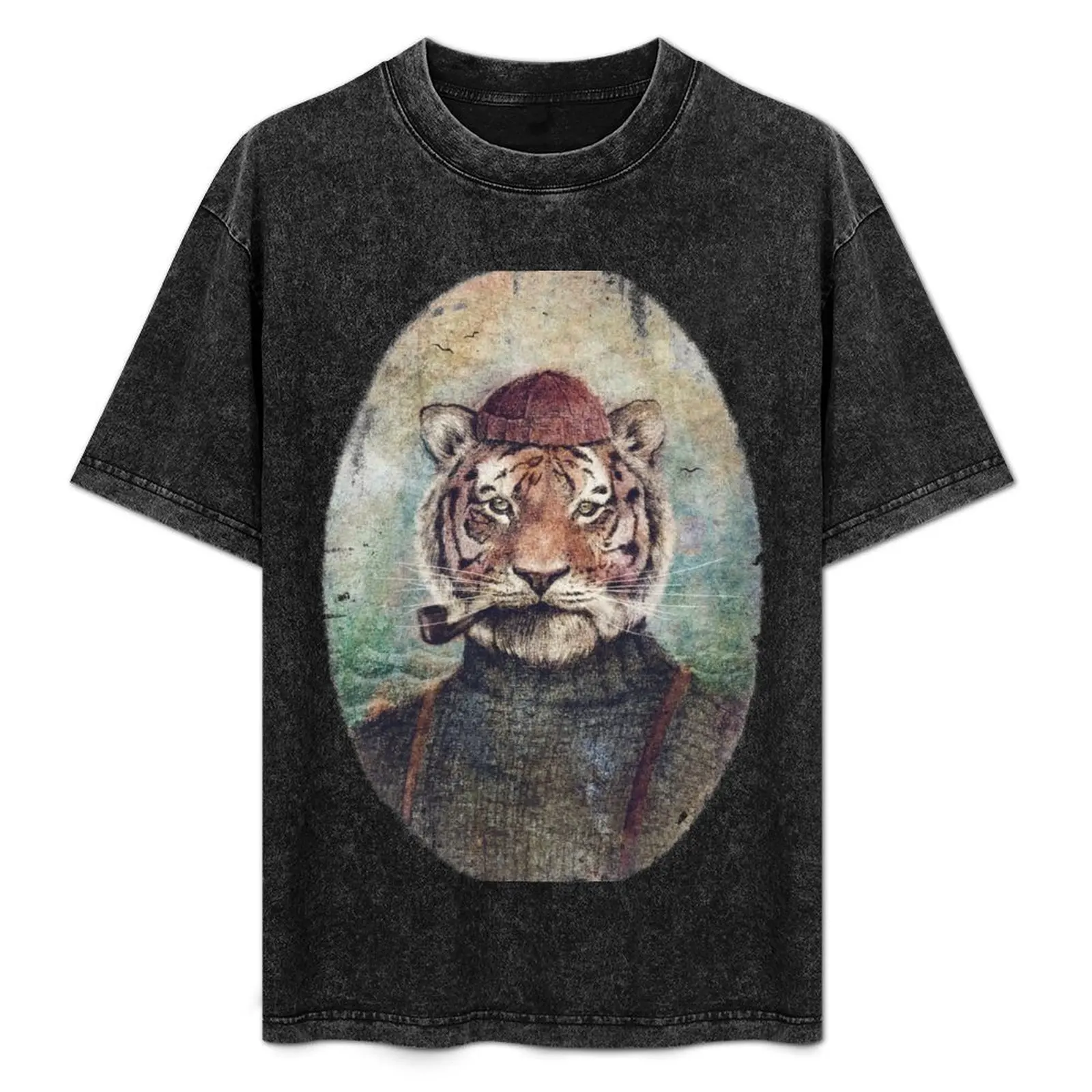 

Wild Ocean T-Shirt Retro Style Print Casual Top